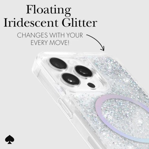 Kate Spade New York Liquid Glitter MagSafe - Etui iPhone 15 Pro (Opal Iridescent) Kate Spade New York Liquid Glitter MagSafe - Etui iPhone 15 Pro (Opal Iridescent)