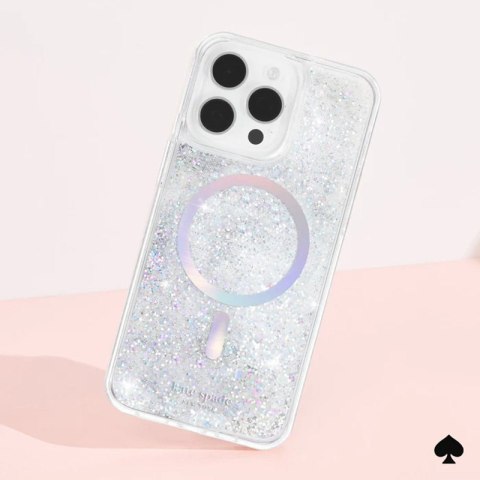 Kate Spade New York Liquid Glitter MagSafe - Etui iPhone 15 Pro (Opal Iridescent) Kate Spade New York Liquid Glitter MagSafe - Etui iPhone 15 Pro (Opal Iridescent)