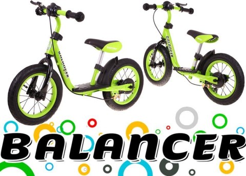 Rowerek biegowy SporTrike Balancer dla dzieci Zielony Pierwszy rowerek do Nauki jazdy Rowerek biegowy SporTrike Balancer dla dzieci Zielony Pierwszy rowerek do Nauki jazdy