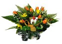 WIELKANOCNY STROIK NA POMNIK WIĄZANKA KWIATY TULIPANY BARANEK NA CMENTARZ