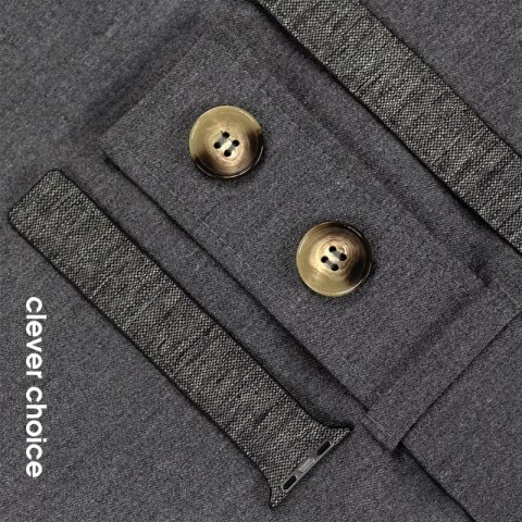 Crong Melange - Pasek magnetyczny do Apple Watch 42/44/45/49 mm (czarny melanż) Crong Melange - Pasek magnetyczny do Apple Watch 42/44/45/49 mm (czarny melanż)