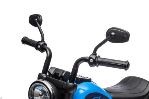 Motorek Chopper FASTER na akumulator dla dzieci Niebieski + Radio FM + Panel audio + LED Motorek Chopper FASTER na akumulator dla dzieci Niebieski + Radio FM + Panel audio + LED
