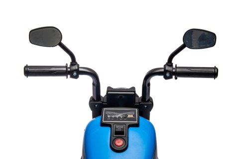Motorek Chopper FASTER na akumulator dla dzieci Niebieski + Radio FM + Panel audio + LED Motorek Chopper FASTER na akumulator dla dzieci Niebieski + Radio FM + Panel audio + LED