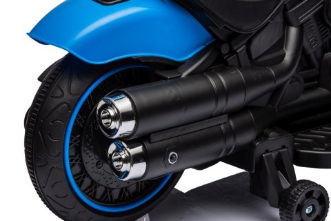Motorek Chopper FASTER na akumulator dla dzieci Niebieski + Radio FM + Panel audio + LED Motorek Chopper FASTER na akumulator dla dzieci Niebieski + Radio FM + Panel audio + LED