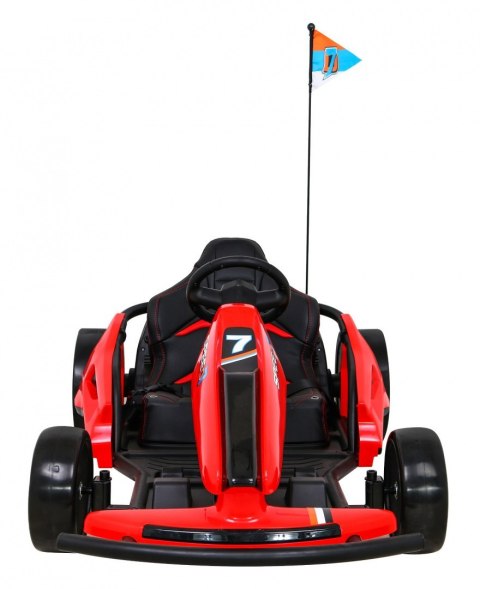 Gokart Speed 7 Drift King na akumulator dla dzieci Czerwony + Funkcja driftu + Sportowe siedzenie + 2 Prędkości + EVA Gokart Speed 7 Drift King na akumulator dla dzieci Czerwony + Funkcja driftu + Sportowe siedzenie + 2 Prędkości + EVA