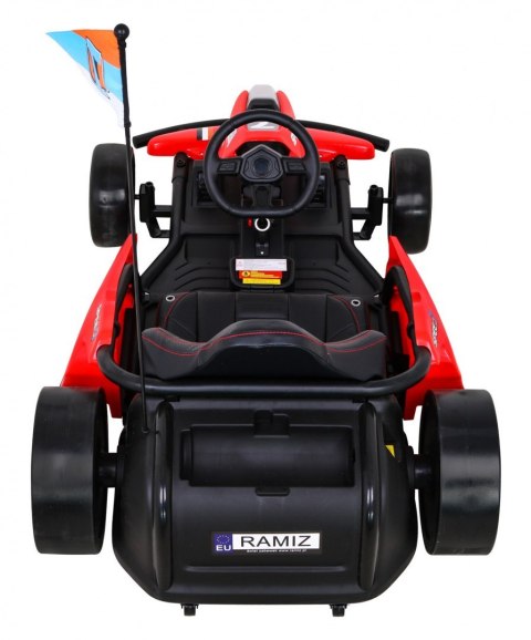Gokart Speed 7 Drift King na akumulator dla dzieci Czerwony + Funkcja driftu + Sportowe siedzenie + 2 Prędkości + EVA Gokart Speed 7 Drift King na akumulator dla dzieci Czerwony + Funkcja driftu + Sportowe siedzenie + 2 Prędkości + EVA