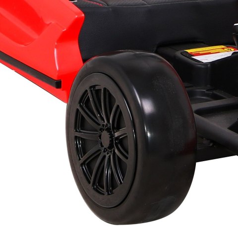 Gokart Speed 7 Drift King na akumulator dla dzieci Czerwony + Funkcja driftu + Sportowe siedzenie + 2 Prędkości + EVA Gokart Speed 7 Drift King na akumulator dla dzieci Czerwony + Funkcja driftu + Sportowe siedzenie + 2 Prędkości + EVA