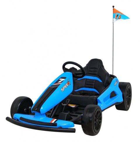 Gokart Speed 7 Drift King na akumulator dla dzieci Niebieski + Funkcja driftu + Sportowe siedzenie + 2 Prędkości + EVA Gokart Speed 7 Drift King na akumulator dla dzieci Niebieski + Funkcja driftu + Sportowe siedzenie + 2 Prędkości + EVA
