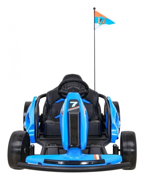 Gokart Speed 7 Drift King na akumulator dla dzieci Niebieski + Funkcja driftu + Sportowe siedzenie + 2 Prędkości + EVA Gokart Speed 7 Drift King na akumulator dla dzieci Niebieski + Funkcja driftu + Sportowe siedzenie + 2 Prędkości + EVA