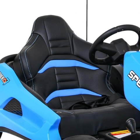 Gokart Speed 7 Drift King na akumulator dla dzieci Niebieski + Funkcja driftu + Sportowe siedzenie + 2 Prędkości + EVA Gokart Speed 7 Drift King na akumulator dla dzieci Niebieski + Funkcja driftu + Sportowe siedzenie + 2 Prędkości + EVA