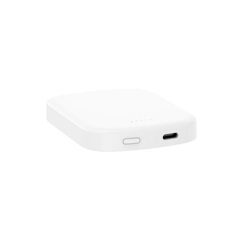 Crong MagSpot Power Bank - Bezprzewodowy power bank z MagSafe 5000mAh, USB-C 20W PD (biały) Crong MagSpot Power Bank - Bezprzewodowy power bank z MagSafe 5000mAh, USB-C 20W PD (biały)
