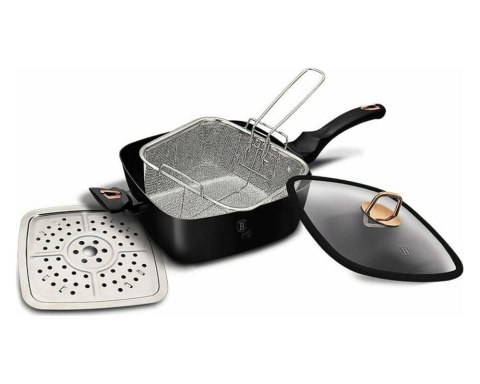 PATELNIA 24cm Z KOSZEM I PŁYTĄ PAROWĄ 4 EL. BERLINGER HAUS BLACK ROSE BH-6792T PATELNIA 24cm Z KOSZEM I PŁYTĄ PAROWĄ 4 EL. BERLINGER HAUS BLACK ROSE BH-6792T