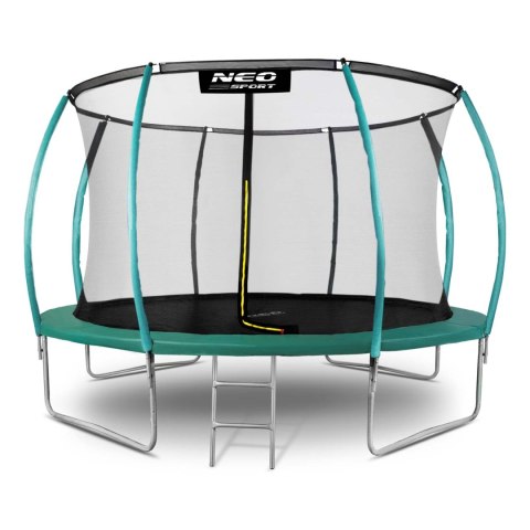 Trampolina ogrodowa 12ft/374cm z siatką, profilowanymi słupkami i drabinką Neo-Sport Trampolina ogrodowa 12ft/374cm z siatką, profilowanymi słupkami i drabinką Neo-Sport
