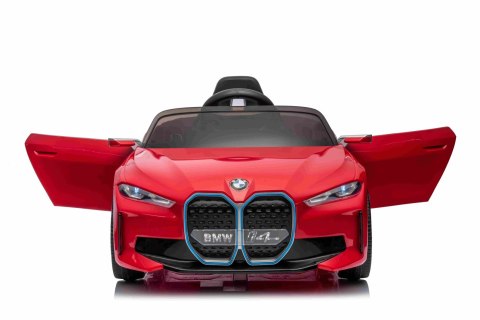 Autko BMW i4 na akumulator dla dzieci Czerwony + Wolny Start + EVA + Ekoskóra + Audio LED + Pilot Autko BMW i4 na akumulator dla dzieci Czerwony + Wolny Start + EVA + Ekoskóra + Audio LED + Pilot