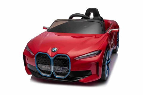 Autko BMW i4 na akumulator dla dzieci Czerwony + Wolny Start + EVA + Ekoskóra + Audio LED + Pilot Autko BMW i4 na akumulator dla dzieci Czerwony + Wolny Start + EVA + Ekoskóra + Audio LED + Pilot