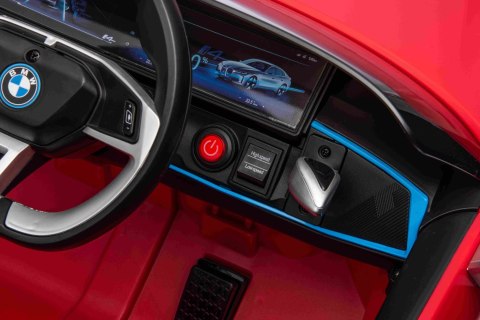 Autko BMW i4 na akumulator dla dzieci Czerwony + Wolny Start + EVA + Ekoskóra + Audio LED + Pilot Autko BMW i4 na akumulator dla dzieci Czerwony + Wolny Start + EVA + Ekoskóra + Audio LED + Pilot
