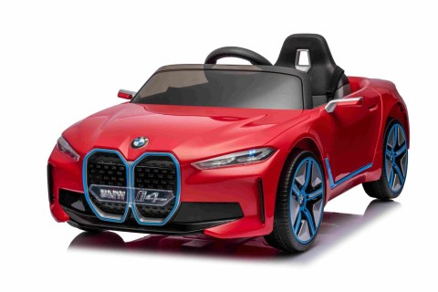 Autko BMW i4 na akumulator dla dzieci Czerwony + Wolny Start + EVA + Ekoskóra + Audio LED + Pilot Autko BMW i4 na akumulator dla dzieci Czerwony + Wolny Start + EVA + Ekoskóra + Audio LED + Pilot