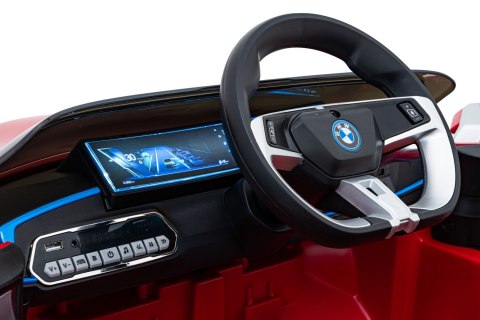 Autko BMW i4 na akumulator dla dzieci Czerwony + Wolny Start + EVA + Ekoskóra + Audio LED + Pilot Autko BMW i4 na akumulator dla dzieci Czerwony + Wolny Start + EVA + Ekoskóra + Audio LED + Pilot