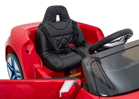 Autko BMW i4 na akumulator dla dzieci Czerwony + Wolny Start + EVA + Ekoskóra + Audio LED + Pilot Autko BMW i4 na akumulator dla dzieci Czerwony + Wolny Start + EVA + Ekoskóra + Audio LED + Pilot