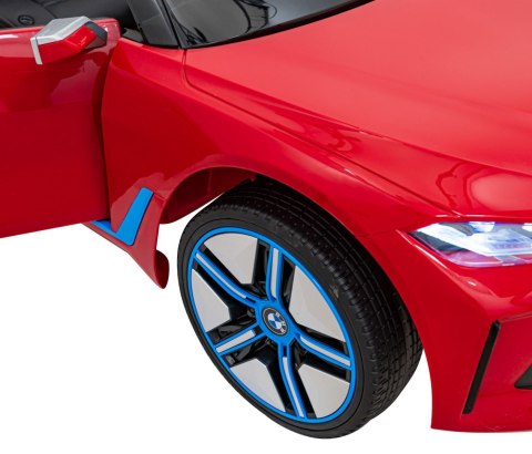 Autko BMW i4 na akumulator dla dzieci Czerwony + Wolny Start + EVA + Ekoskóra + Audio LED + Pilot Autko BMW i4 na akumulator dla dzieci Czerwony + Wolny Start + EVA + Ekoskóra + Audio LED + Pilot
