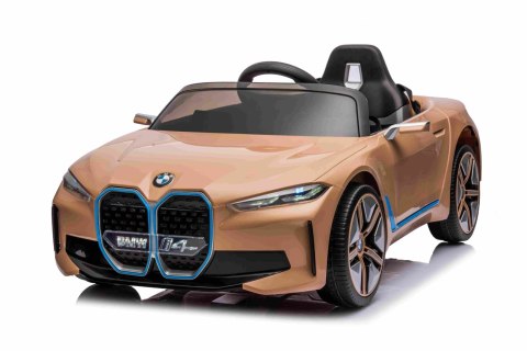 Autko BMW i4 na akumulator dla dzieci Złoty + Wolny Start + EVA + Ekoskóra + Audio LED + Pilot Autko BMW i4 na akumulator dla dzieci Złoty + Wolny Start + EVA + Ekoskóra + Audio LED + Pilot
