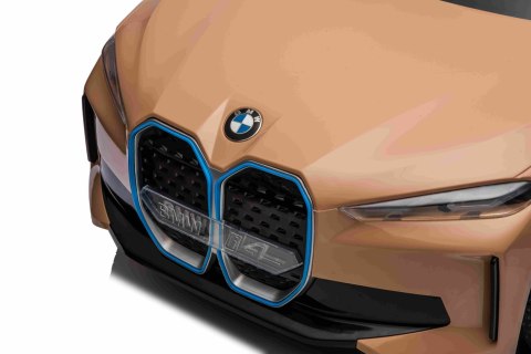 Autko BMW i4 na akumulator dla dzieci Złoty + Wolny Start + EVA + Ekoskóra + Audio LED + Pilot Autko BMW i4 na akumulator dla dzieci Złoty + Wolny Start + EVA + Ekoskóra + Audio LED + Pilot