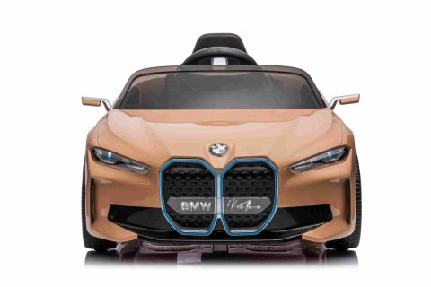 Autko BMW i4 na akumulator dla dzieci Złoty + Wolny Start + EVA + Ekoskóra + Audio LED + Pilot Autko BMW i4 na akumulator dla dzieci Złoty + Wolny Start + EVA + Ekoskóra + Audio LED + Pilot