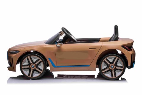 Autko BMW i4 na akumulator dla dzieci Złoty + Wolny Start + EVA + Ekoskóra + Audio LED + Pilot Autko BMW i4 na akumulator dla dzieci Złoty + Wolny Start + EVA + Ekoskóra + Audio LED + Pilot