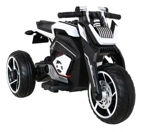 Motor Future na akumulator dla dzieci Biały + Panel audio + Wolny Start + Koła EVA Motor Future na akumulator dla dzieci Biały + Panel audio + Wolny Start + Koła EVA