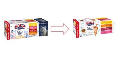 BUTCHER'S Delicious Dinners Jumbo Pack - mokra karma dla kota - 40x100 g BUTCHER'S Delicious Dinners Jumbo Pack - mokra karma dla kota - 40x100 g
