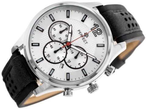 ZEGAREK MĘSKI PERFECT CH01L - CHRONOGRAF (zp354a) + BOX ZEGAREK MĘSKI PERFECT CH01L - CHRONOGRAF (zp354a) + BOX