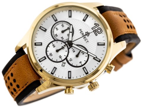 ZEGAREK MĘSKI PERFECT CH01L - CHRONOGRAF (zp354c) + BOX ZEGAREK MĘSKI PERFECT CH01L - CHRONOGRAF (zp354c) + BOX
