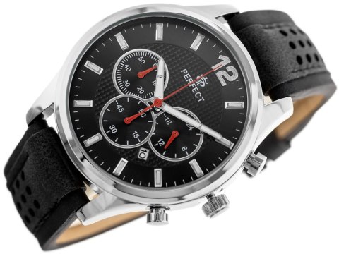 ZEGAREK MĘSKI PERFECT CH01L - CHRONOGRAF (zp354d) + BOX ZEGAREK MĘSKI PERFECT CH01L - CHRONOGRAF (zp354d) + BOX