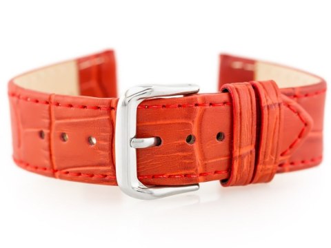 Pasek skórzany do zegarka W41 - czerwony - 22mm Pasek skórzany do zegarka W41 - czerwony - 22mm