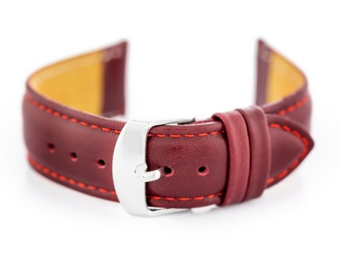 Pasek skórzany do zegarka W83L - bordowy - 20mm Pasek skórzany do zegarka W83L - bordowy - 20mm