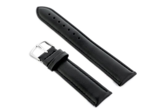 Pasek skórzany do zegarka W83L - czarny - 22mm Pasek skórzany do zegarka W83L - czarny - 22mm