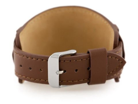 Pasek skórzany do zegarka W85 - podkładka - brązowy - 22mm Pasek skórzany do zegarka W85 - podkładka - brązowy - 22mm