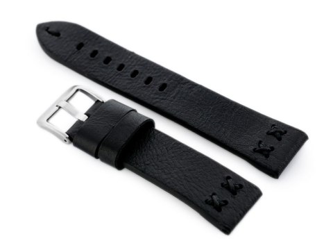 Pasek skórzany do zegarka W79 czarny - 22mm Pasek skórzany do zegarka W79 czarny - 22mm
