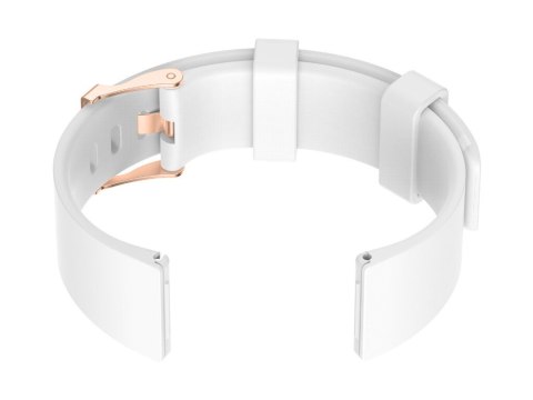 Pasek gumowy do zegarka U15 - biały/rosegold - 20mm Pasek gumowy do zegarka U15 - biały/rosegold - 20mm