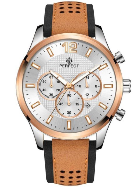ZEGAREK MĘSKI PERFECT CH01L - CHRONOGRAF (zp354g) + BOX ZEGAREK MĘSKI PERFECT CH01L - CHRONOGRAF (zp354g) + BOX