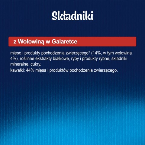 FELIX Fantastic Wołowina w galaretce - mokra karma dla kota - saszetka 100 g FELIX Fantastic Wołowina w galaretce - mokra karma dla kota - saszetka 100 g
