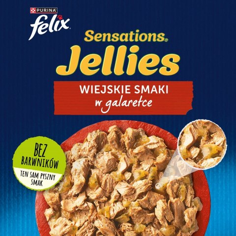 FELIX Sensations wołowina, kurczak - mokra karma dla kota - 4x 85g FELIX Sensations wołowina, kurczak - mokra karma dla kota - 4x 85g