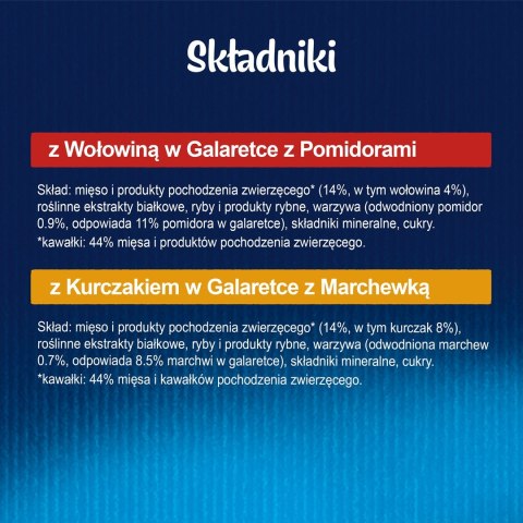 FELIX Sensations wołowina, kurczak - mokra karma dla kota - 4x 85g FELIX Sensations wołowina, kurczak - mokra karma dla kota - 4x 85g