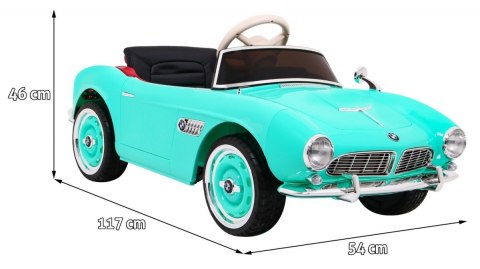 Autko BMW 507 Retro elektryczne dla dzieci Zielony + Audio LED + Pilot + Ekoskóra + EVA + Wolny Start Autko BMW 507 Retro elektryczne dla dzieci Zielony + Audio LED + Pilot + Ekoskóra + EVA + Wolny Start