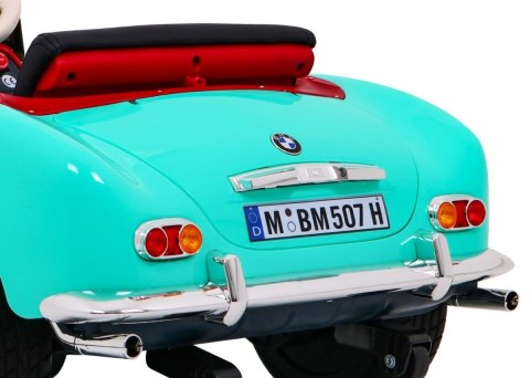 Autko BMW 507 Retro elektryczne dla dzieci Zielony + Audio LED + Pilot + Ekoskóra + EVA + Wolny Start Autko BMW 507 Retro elektryczne dla dzieci Zielony + Audio LED + Pilot + Ekoskóra + EVA + Wolny Start