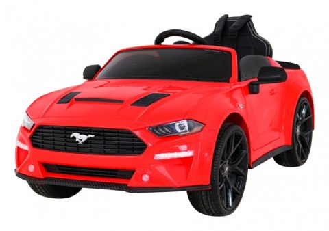 Autko Ford Mustang GT na akumulator dla dzieci Czerwony + Regulacja siedzenia + Audio LED + EVA + Wolny Start Autko Ford Mustang GT na akumulator dla dzieci Czerwony + Regulacja siedzenia + Audio LED + EVA + Wolny Start