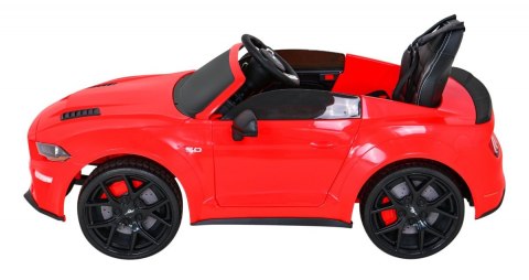 Autko Ford Mustang GT na akumulator dla dzieci Czerwony + Regulacja siedzenia + Audio LED + EVA + Wolny Start Autko Ford Mustang GT na akumulator dla dzieci Czerwony + Regulacja siedzenia + Audio LED + EVA + Wolny Start