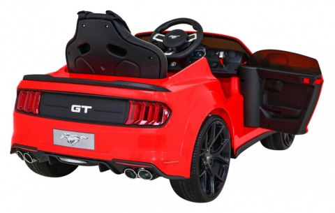 Autko Ford Mustang GT na akumulator dla dzieci Czerwony + Regulacja siedzenia + Audio LED + EVA + Wolny Start Autko Ford Mustang GT na akumulator dla dzieci Czerwony + Regulacja siedzenia + Audio LED + EVA + Wolny Start