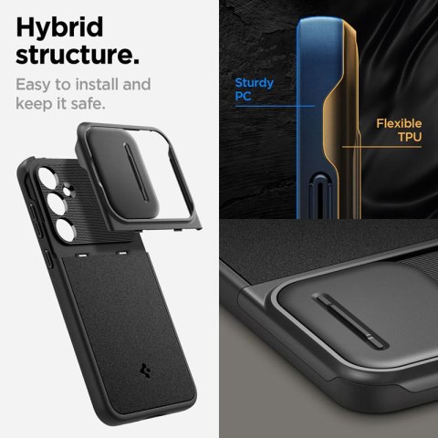 Spigen Optik Armor - Etui do Samsung Galaxy A55 5G (Czarny) Spigen Optik Armor - Etui do Samsung Galaxy A55 5G (Czarny)