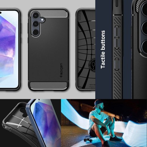 Spigen Rugged Armor - Etui do Samsung Galaxy A55 5G (Matte Black) Spigen Rugged Armor - Etui do Samsung Galaxy A55 5G (Matte Black)